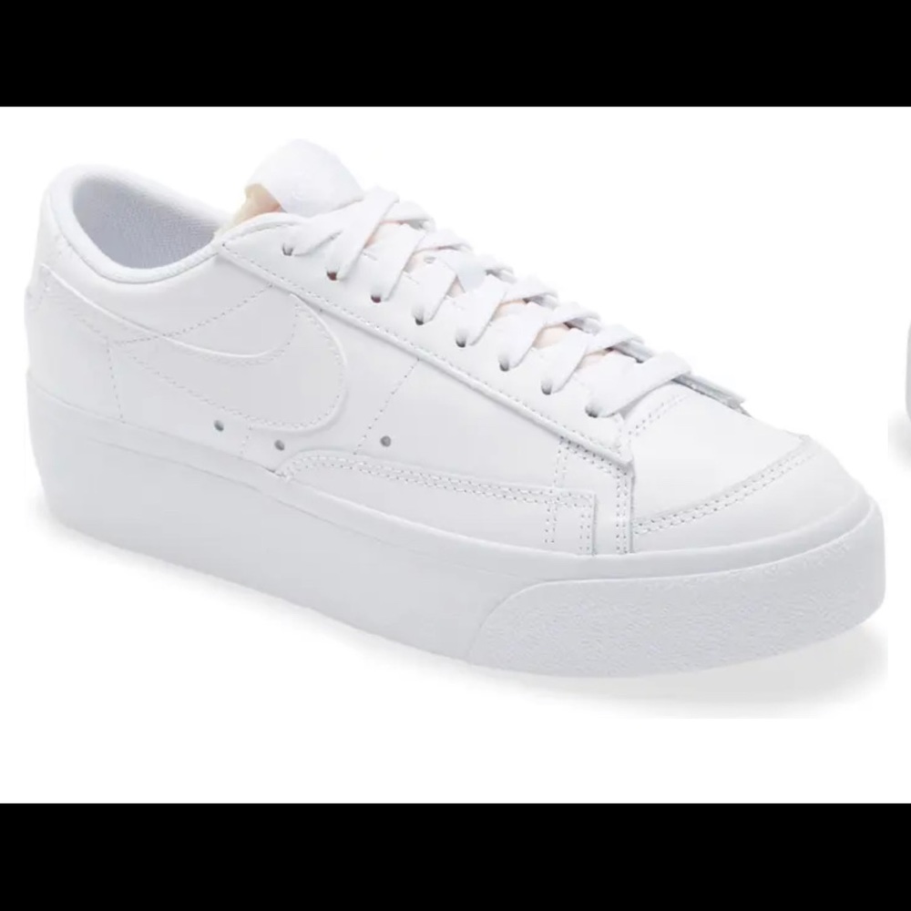 White Blazer Low Platform Sneaker